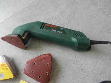 Bosch schuurmachine kleine oppervlakken, Doe-het-zelf en Bouw, Ophalen of Verzenden, Gebruikt, Minder dan 600 watt, Vlakschuurmachine