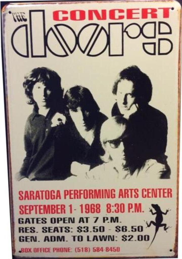 Metalen rusty-old vintage look wandplaat The Doors, Verzamelen, Muziek, Artiesten en Beroemdheden, Nieuw, Ophalen of Verzenden