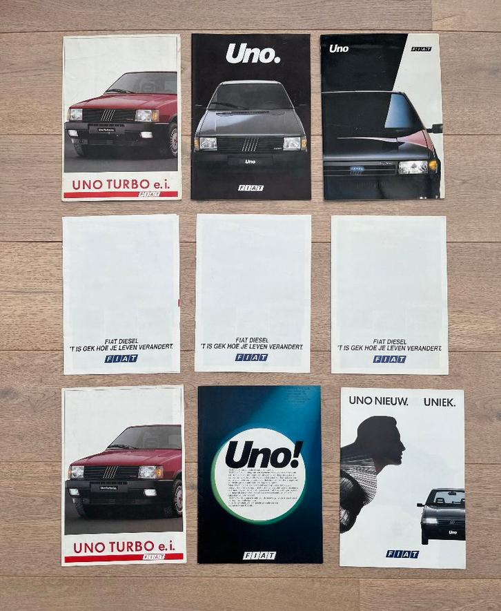 DÉPLIANTS FIAT UNO, Livres, Autos | Brochures & Magazines, Enlèvement ou Envoi