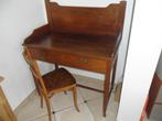 Coiffeuse ancienne, bureau et chaise bistro, Ophalen of Verzenden, Gebruikt
