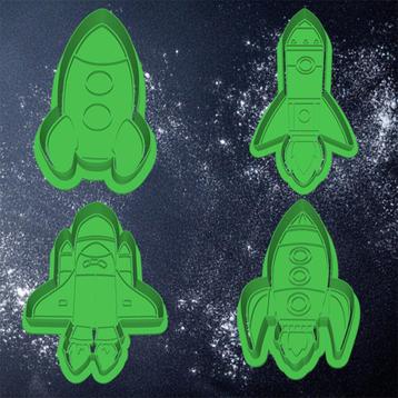 4x Raket Cookie cutter / Koekjessnijders beschikbaar voor biedingen