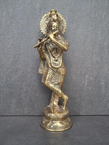 Lord Krishna speelt fluit/bronzen beeld/India/Azië beschikbaar voor biedingen