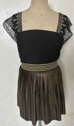 Gouden plisserok, Kleding | Dames, Little fortune, Overige kleuren, Verzenden, Zo goed als nieuw