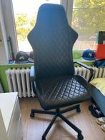 Zwart blauwe gamingstoel, Huis en Inrichting, Bureaustoelen, Ophalen, Gebruikt