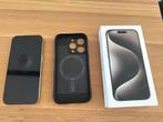 Iphone 15 pro 256GB incl magsafe hoesje (natural titanium), Telecommunicatie, Mobiele telefoons | Apple iPhone, 86 %, Zo goed als nieuw