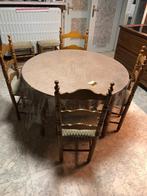 tafel met stoelen, Ophalen of Verzenden, Gebruikt, Rond