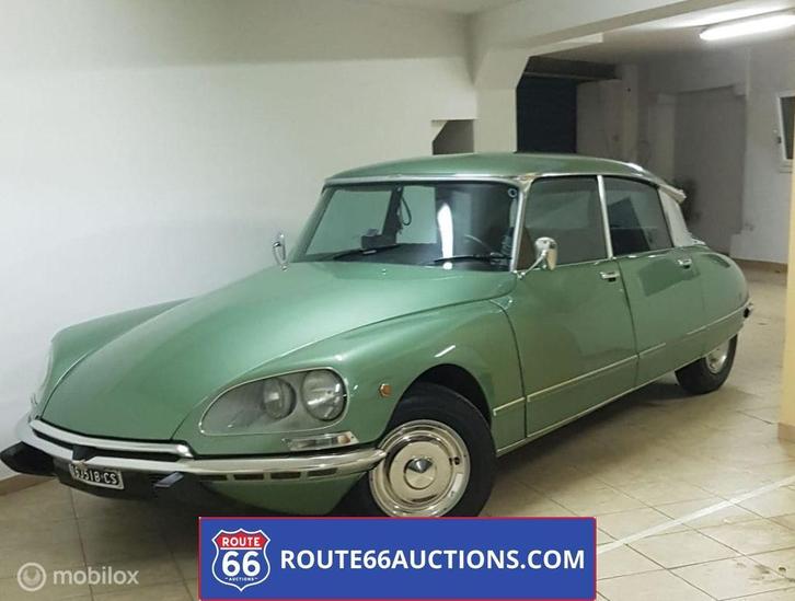 Citroën DS21 Pallas | 1972 | Route 66 Auctions, Auto's, Oldtimers, Bedrijf, Te koop, Citroën, Benzine, Overige carrosserie, Handgeschakeld