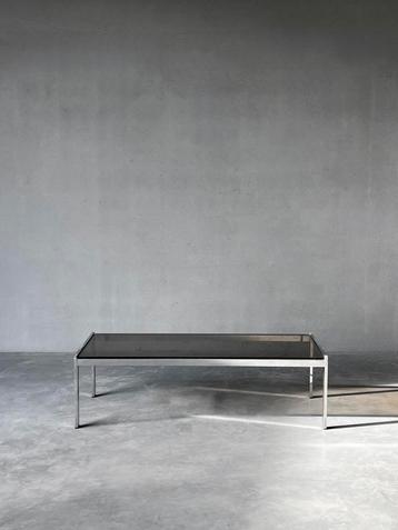 Vintage bauhaus chroom salontafel beschikbaar voor biedingen
