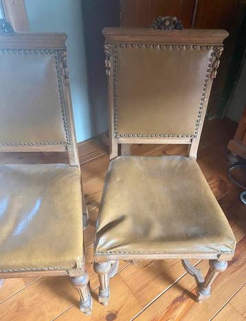 6 eiken antiek stoelen