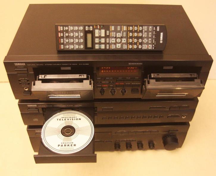 Yamaha Stereo Met Versterker, CDspeler & Double Cassettedeck, Audio, Tv en Foto, Stereoketens, Zo goed als nieuw, Cassettedeck