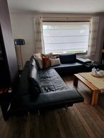 Lederen hoeksalon merk Müsterring met poef, Huis en Inrichting, Zetels | Complete zithoeken, Ophalen, Gebruikt, Leer