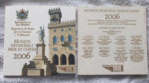 San Marino FDC set 2006, Postzegels en Munten, Munten | Europa | Euromunten, Setje, Overige waardes, San Marino, Ophalen of Verzenden