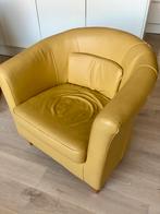 Comfortabele Lederen Fauteuil, Ophalen, Gebruikt, Modern, 50 tot 75 cm