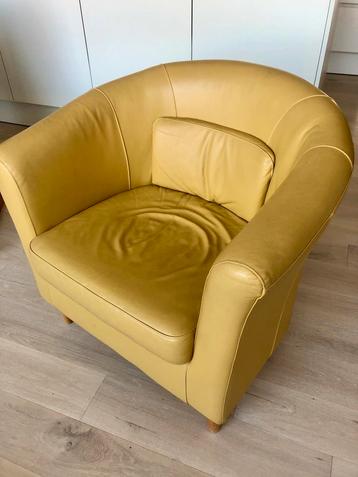 Fauteuil en cuir confortable, 75 à 100 cm, Enlèvement, Utilisé, 50 à 75 cm