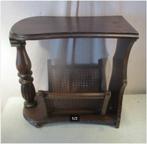 Mooi Antieke Houten Bijzettafeltje met krantenrek - 50x27x50, Antiek en Kunst, Ophalen of Verzenden
