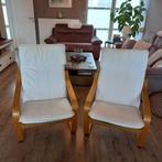 2 Poäng zetels (Ikea), Huis en Inrichting, Fauteuils, Ophalen, Zo goed als nieuw, Hout