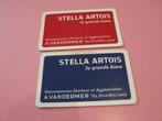 2 oude losse speelkaarten Stella Artois (33), Comme neuf, Carte(s) à jouer, Enlèvement ou Envoi