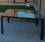 Table de jardin carrée, très bon état, Jardin & Terrasse, Enlèvement, Comme neuf, Carré, Aluminium