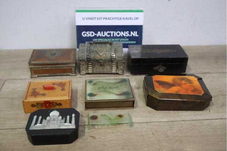Mix van 7 Vintage Tinnen & Houten Doosjes, Antiek en Kunst, Antiek | Overige Antiek