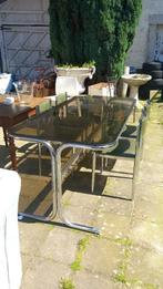 Table chrome vintage italien + 4 chaises, Enlèvement