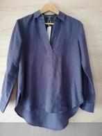 Linnen bloes XS (past maat 42), Kleding | Dames, Blouses en Tunieken, Blauw, Maat 42/44 (L), Nieuw, Ophalen of Verzenden