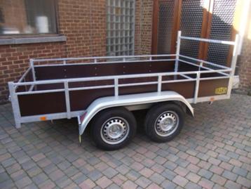 Professionele dubbelas aanhangwagens 2,9 x 1,62m, 9300 Aalst beschikbaar voor biedingen