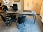 grote tafel, bureau met inox onderstel, Huis en Inrichting, Bureaus, Ophalen, Zo goed als nieuw, Bureau