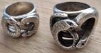 vend 2 chevalière en argent, Ophalen, Gebruikt, Heer, Zilver