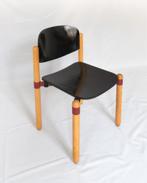 8 Fröscher Sitform stoelen, jaren 70, Huis en Inrichting, Stoelen, Ophalen, Gebruikt, Zwart, Vier