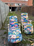 2 ligstoelen, Tuin en Terras, Ligbedden, Ophalen of Verzenden, Zo goed als nieuw
