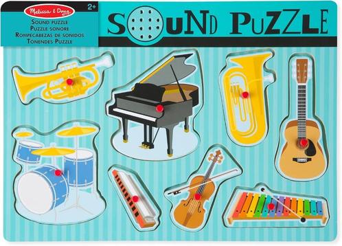 Houten puzzel voor kinderen Muziekinstrumenten met geluiden, Kinderen en Baby's, Speelgoed | Kinderpuzzels, Zo goed als nieuw
