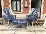 2 fauteuils en voetsteunen (verkocht voor het goede doel), Ophalen, Overige materialen, Minder dan 75 cm, Nieuw