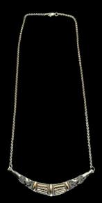 zilver 925 en goud 18k ketting, Verzenden, Gebruikt, Goud, Goud