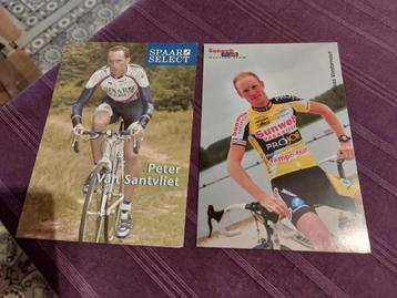 2 Wielerkaarten : Peter Van Santvliet beschikbaar voor biedingen