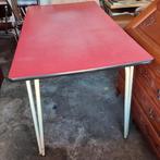 Vintage keuken tafel met 3 stoelen, Antiek en Kunst, Ophalen