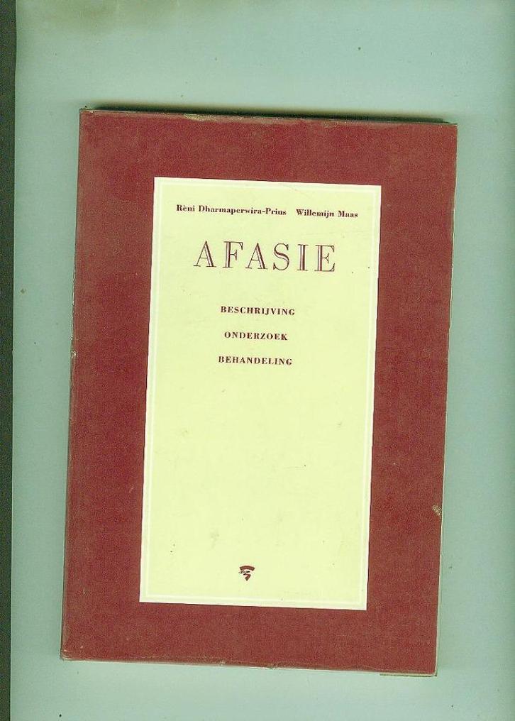 Afasie reni dharmaperwira-prins &; willemijn maas 288 blz, Boeken, Wetenschap, Zo goed als nieuw, Ophalen of Verzenden