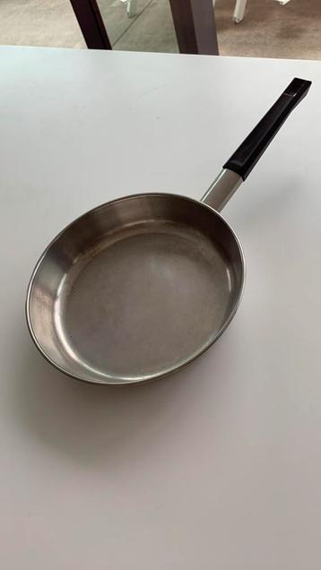 Braadpan inox 25 cm, Enlèvement ou Envoi, Comme neuf, Inox