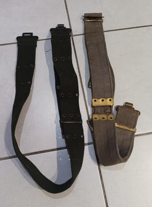 MILITAIRE KOPPELRIEMEN ORIGINEEL - DRIE STUKS, Verzamelen, Militaria | Algemeen, Kleding of Schoenen, Ophalen of Verzenden