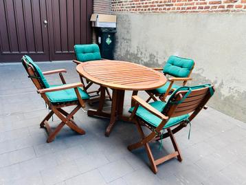 Tuinset Vintage Herlag tafel en stoelen  beschikbaar voor biedingen