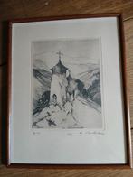 Afdrukken Camille Barthelemy - Gouvy-kerk, Antiek en Kunst, Kunst | Etsen en Gravures, Ophalen of Verzenden