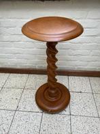 Vintage rond tafeltje / piedestal, Huis en Inrichting, Tafels | Bijzettafels, 45 tot 60 cm, Rond, Ophalen of Verzenden, Zo goed als nieuw