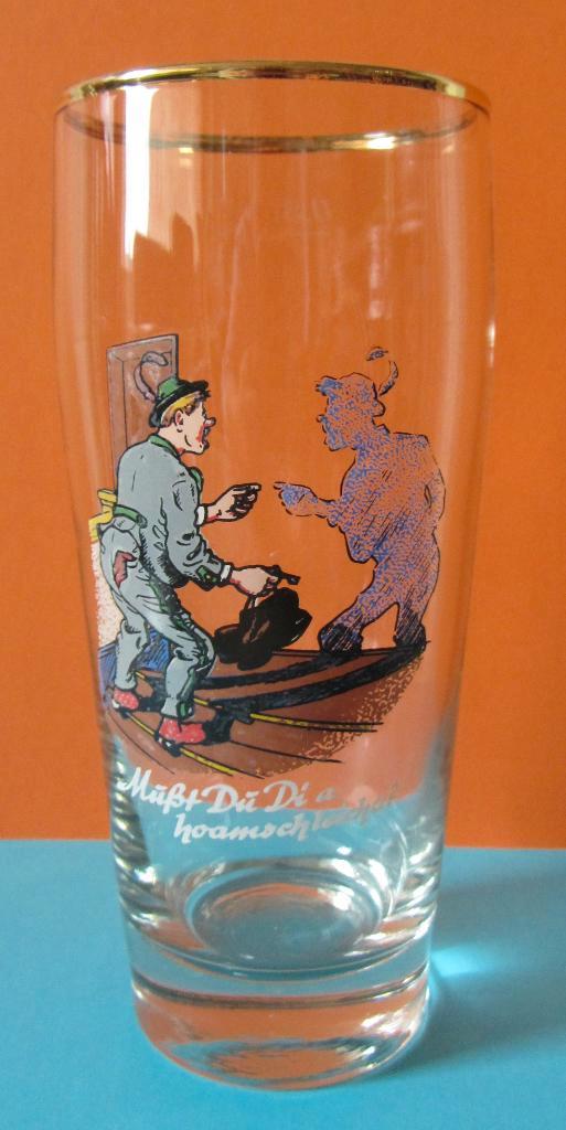 Bierglas Mubt du die a Hoamschleicha - 0,5 Ltr. Nieuw !, Verzamelen, Glas en Drinkglazen, Zo goed als nieuw, Bierglas, Ophalen of Verzenden