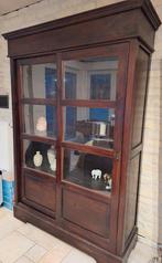 Meuble vitrine en teck., Huis en Inrichting, Kasten | Vitrinekasten, Ophalen, Teakhout