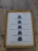 Kader met oude reclame VW kever, Verzamelen, Merken en Reclamevoorwerpen, Ophalen of Verzenden