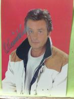 Foto kaart Alain Delon met originele handtekening, Ophalen of Verzenden