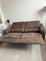 Bank/zetel. Drie delen bruin microleer, Huis en Inrichting, Ophalen, Gebruikt