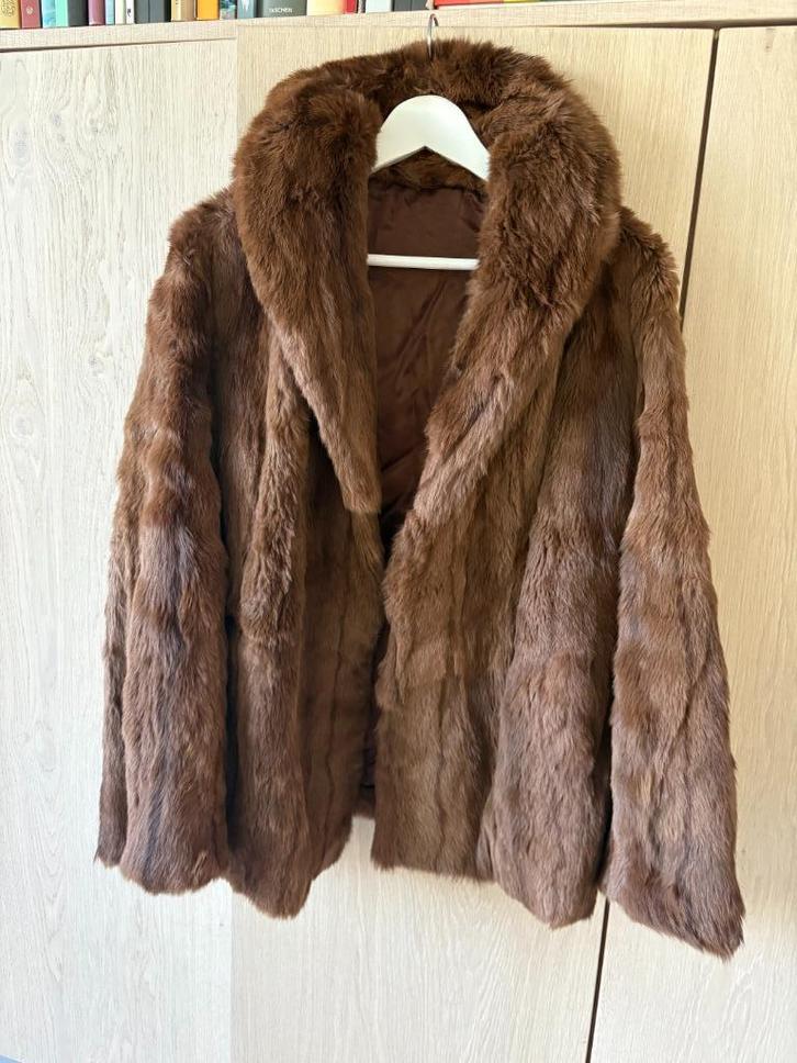 pelsjas, Kleding | Dames, Jassen | Winter, Gedragen, Maat 42/44 (L), Bruin, Ophalen of Verzenden