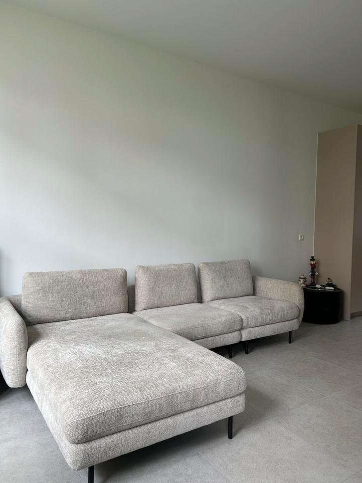 Moome MATT Driezit zetel met longchair Beige, Huis en Inrichting, Zetels | Zetels en Chaises Longues, Zo goed als nieuw, Driepersoons