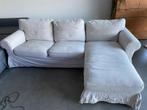 Ikea EKTORP 3-zitsbank met chaise longue beige, Huis en Inrichting, Ophalen, 250 tot 300 cm, Gebruikt, Driepersoons