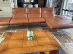 leder sofa met lounge + poef + kussen KOINOR, Minder dan 75 cm, 250 tot 300 cm, Leer, Zo goed als nieuw